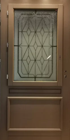Gd Menuiseries Porte D'Entrée<Porte D'entrée Bois Vitrée Camille Gris Ral 7039, H.215xl.90 Côte Tableau P.droit