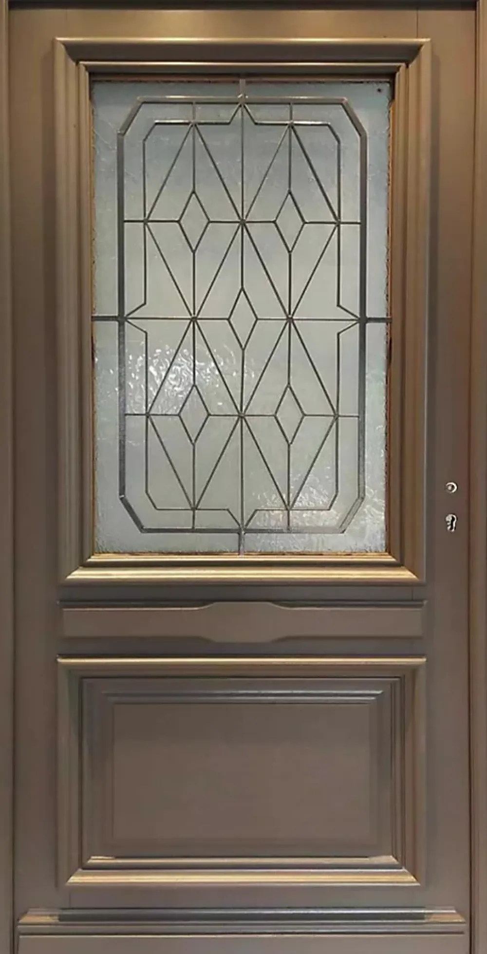 Gd Menuiseries Porte D'Entrée<Porte D'entrée Bois Vitrée Camille Gris Ral 7039, H.215xl.90 Côte Tableau P. Gauche