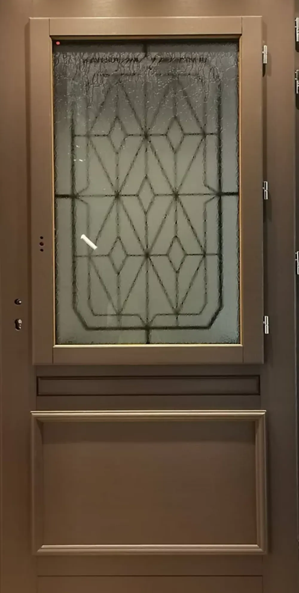 Gd Menuiseries Porte D'Entrée<Porte D'entrée Bois Vitrée Camille Gris Ral 7039, H.215xl.90 Côte Tableau P. Gauche