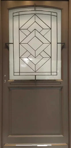 Gd Menuiseries Porte D'Entrée<Porte D'entrée Bois Vitrée Elodie Gris Ral 7039, H.215xl.90 Côte Tableau P.droit