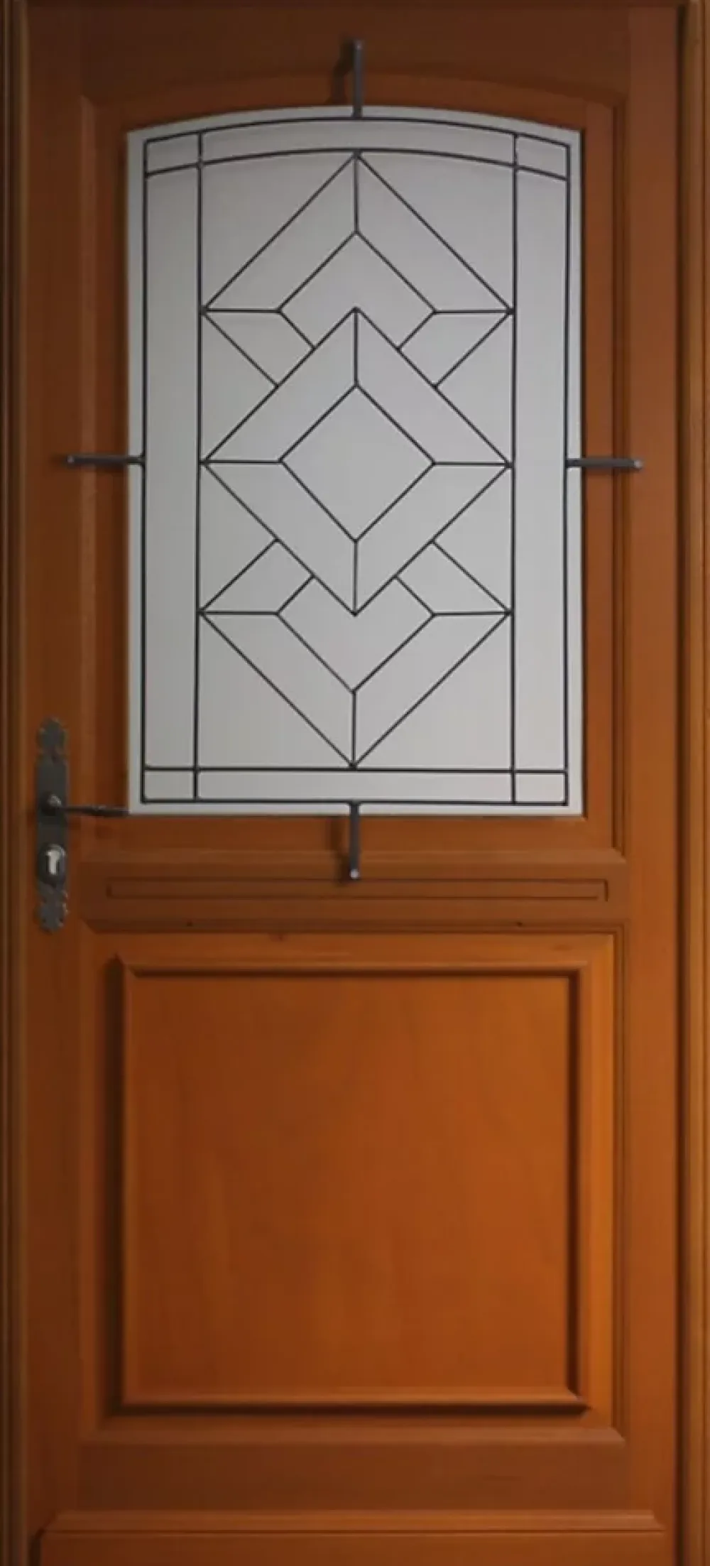 Gd Menuiseries Porte D'Entrée<Porte D'entrée Bois Vitrée Elma, H.215xl.90 Côte Tableau, P.droit, Poignee, Barillet