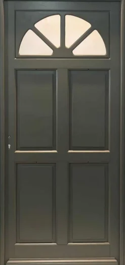 Gd Menuiseries Porte D'Entrée<Porte D'entrée Bois Vitrée Fiacre Gris Ral 7039, H.215xl.90 Côte Tableau, P.droit
