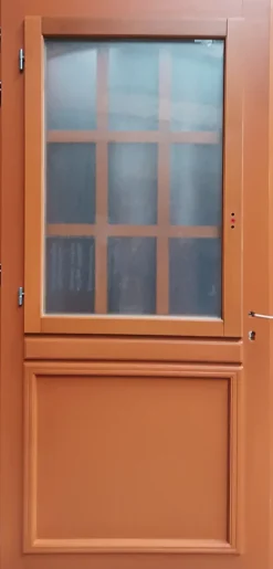 Gd Menuiseries Porte D'entrée Bois Vitrée Marine, H,200xl,80 Côte Tableau P.droit- Porte D'Entrée