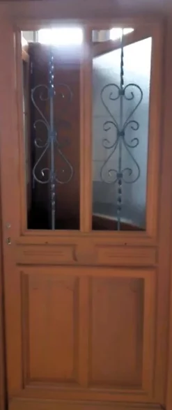Gd Menuiseries Porte D'Entrée<Porte D'entrée Bois Vitrée Mathis, H,200xl,80 Côte Tableau P.gauche, Poignée, Barillet