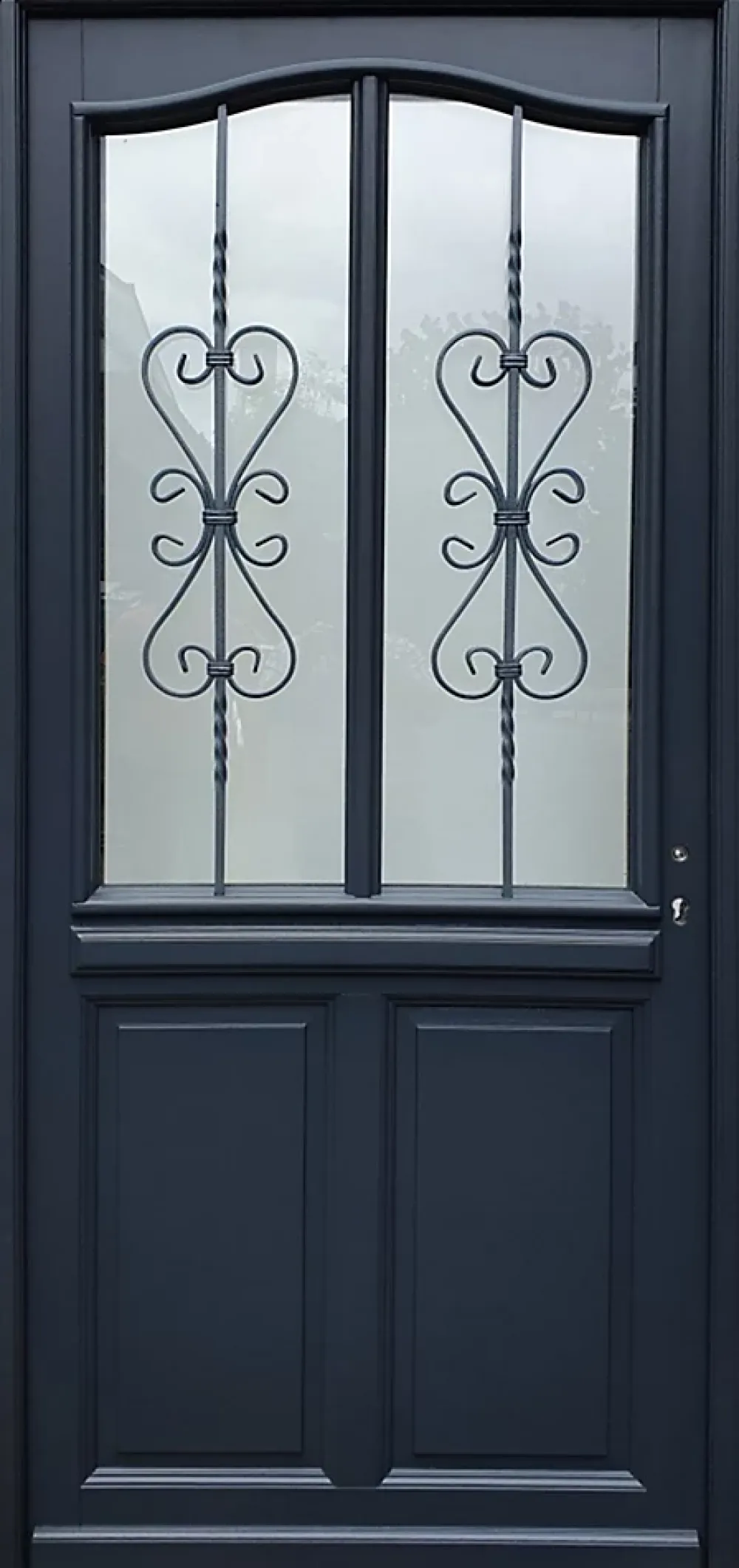 Gd Menuiseries Porte D'entrée Bois Vitrée Sanna, H.215xl.90 Côte Tableau P.gauche- Porte D'Entrée