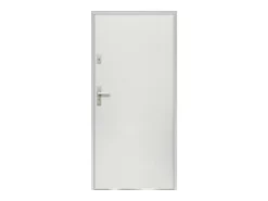Vente-unique Porte D'Entrée<Porte d'entrée en acier pleine H207 x L100 cm blanc - épaisseur 55 mm - poussant droit - AGUEDA