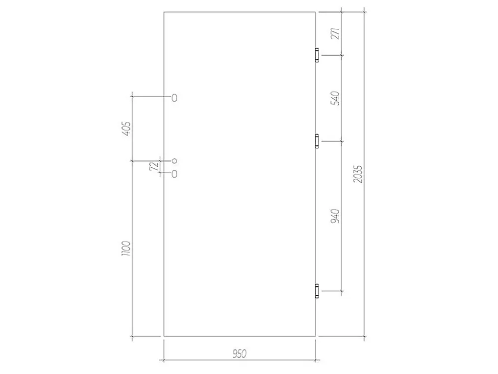 Vente-unique Porte D'Entrée<Porte d'entrée en acier pleine H207 x L100 cm blanc - épaisseur 55 mm - poussant droit - AGUEDA