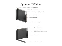 Vente-unique Porte D'Entrée<Porte d'entrée en acier pleine et inox H207 x L100 cm effet chêne - épaisseur 55 mm - poussant droit - NAXARA