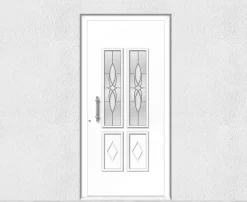 3 in 1 Porte D'Entrée<Porte d'entrée en aluminium TRADITIONAL DESIGN 5022-1110-9 RAL 9016 Ep.55mm (L.:850mm x H.:2150mm)