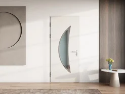 Vente-unique Porte d'entrée en aluminium H218 x L96 cm anthracite - épaisseur 65 mm - poussant droit - DATELO- Porte D'Entrée