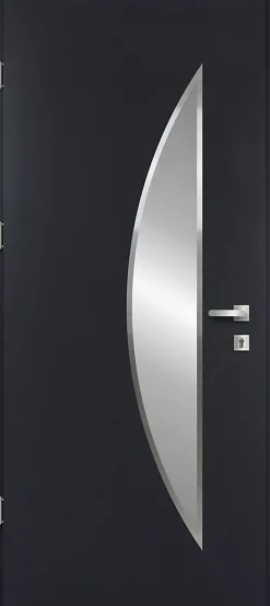 Fortia Porte D'Entrée<Porte d'entrée acier gris RAL 7016 Ricardi 96 x h.218 cm poussant droit