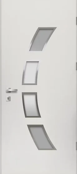 Fortia Porte d'entrée acier blanc RAL 9003 Valtos 96 x h.218 cm poussant gauche- Porte D'Entrée