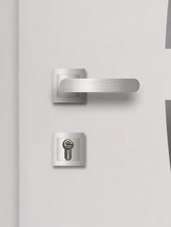 Fortia Porte d'entrée acier blanc RAL 9003 Valtos 96 x h.218 cm poussant gauche- Porte D'Entrée