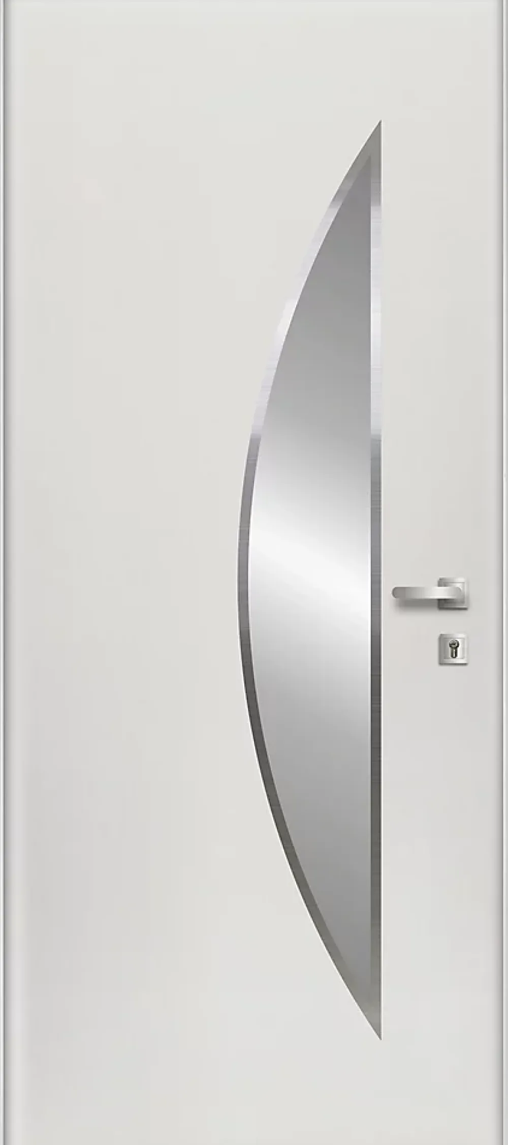 Fortia Porte d'entrée acier blanc RAL 9003 Ricadi 96 x h.218 cm poussant gauche- Porte D'Entrée