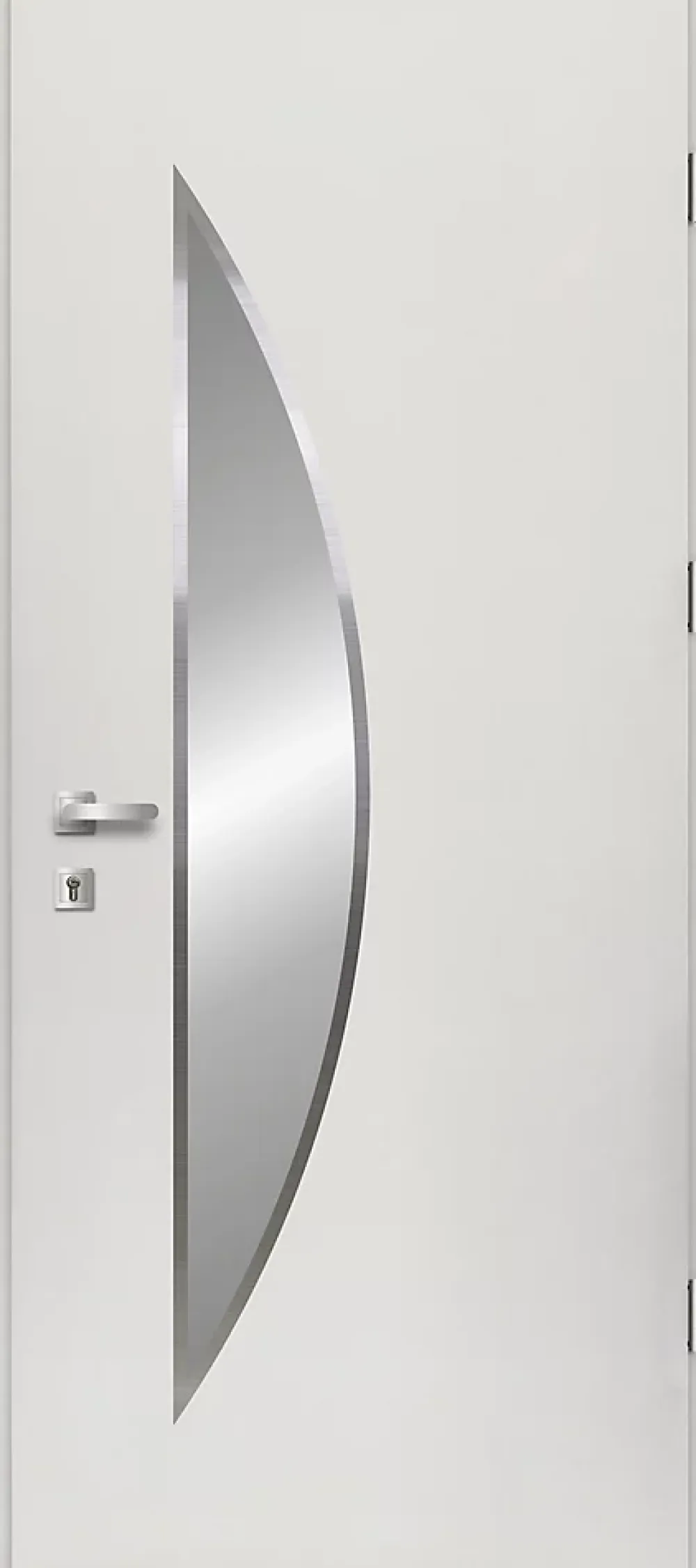 Fortia Porte d'entrée acier blanc RAL 9003 Ricadi 96 x h.218 cm poussant gauche- Porte D'Entrée