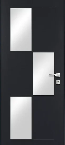 Fortia Porte D'Entrée<Porte d'entrée acier gris RAL 7016 Jesolo 96 x h.218 cm poussant gauche