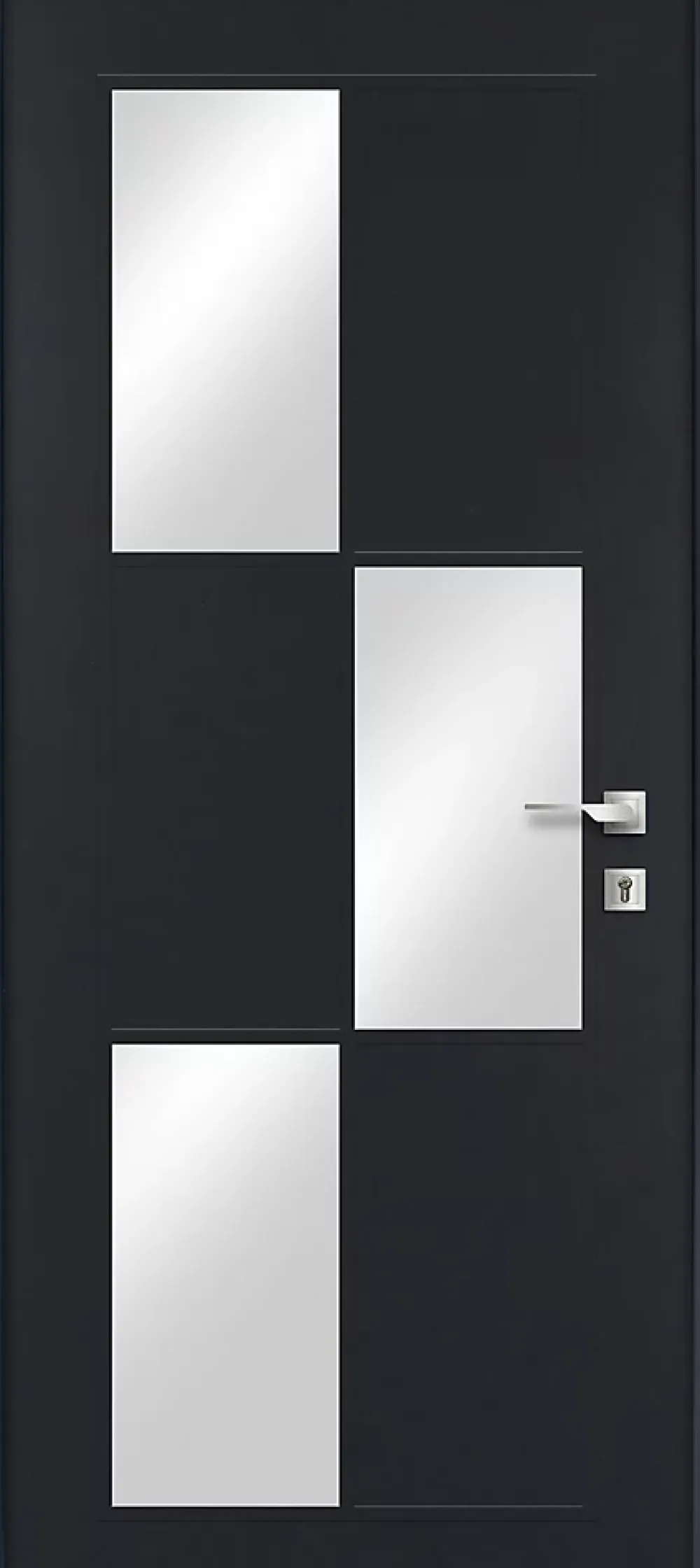 Fortia Porte D'Entrée<Porte d'entrée acier gris RAL 7016 Jesolo 96 x h.218 cm poussant gauche
