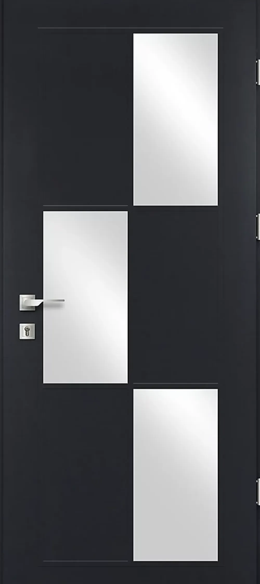Fortia Porte D'Entrée<Porte d'entrée acier gris RAL 7016 Jesolo 96 x h.218 cm poussant gauche
