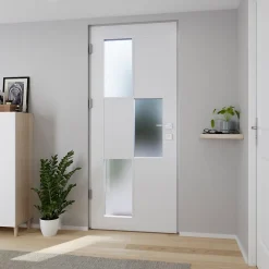 Fortia Porte d'entrée acier blanc RAL 9003 Jesolo 96 x h.218 cm poussant droit- Porte D'Entrée