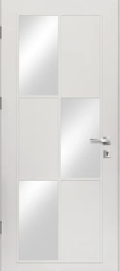 Fortia Porte d'entrée acier blanc RAL 9003 Jesolo 96 x h.218 cm poussant droit- Porte D'Entrée
