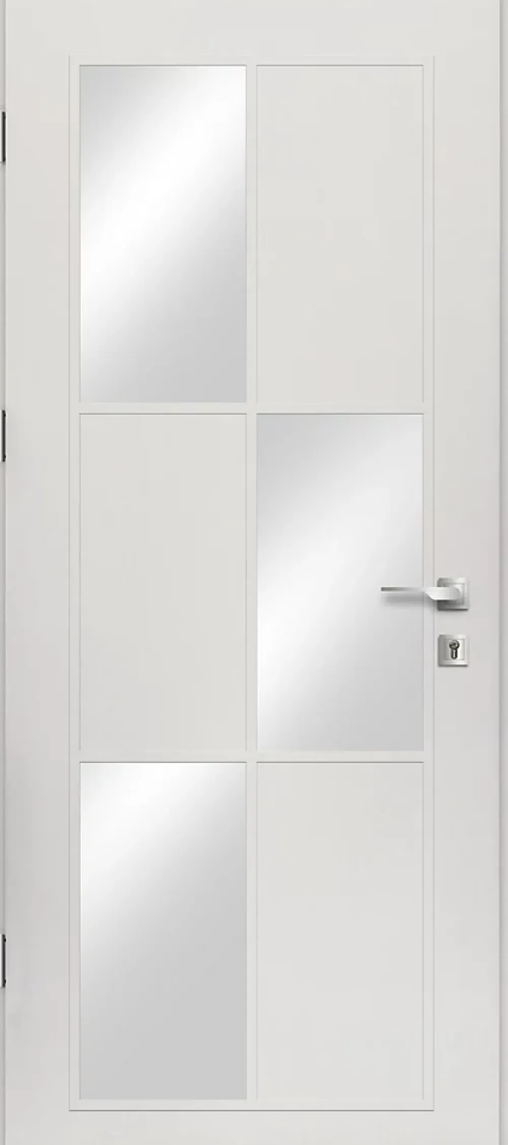 Fortia Porte d'entrée acier blanc RAL 9003 Jesolo 96 x h.218 cm poussant droit- Porte D'Entrée