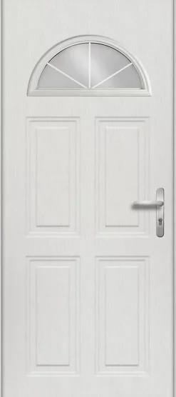 Fortia Porte d'entrée acier blanc RAL 9003 Isabela 96 x h.218 cm poussant gauche- Porte D'Entrée