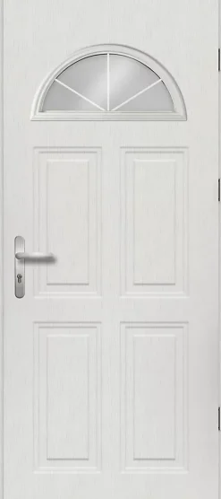 Fortia Porte d'entrée acier blanc RAL 9003 Isabela 96 x h.218 cm poussant gauche- Porte D'Entrée