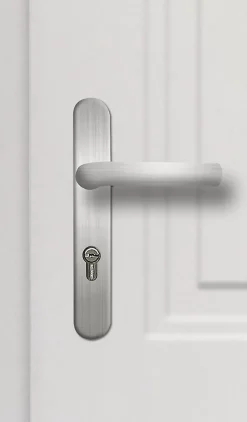 Fortia Porte d'entrée acier blanc RAL 9003 Isabela 96 x h.218 cm poussant gauche- Porte D'Entrée