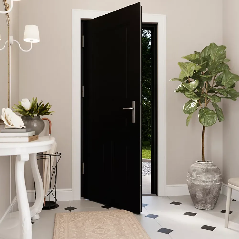 Fortia Porte d'entrée acier Mamaia 96 x h.218 cm poussant droit- Porte D'Entrée