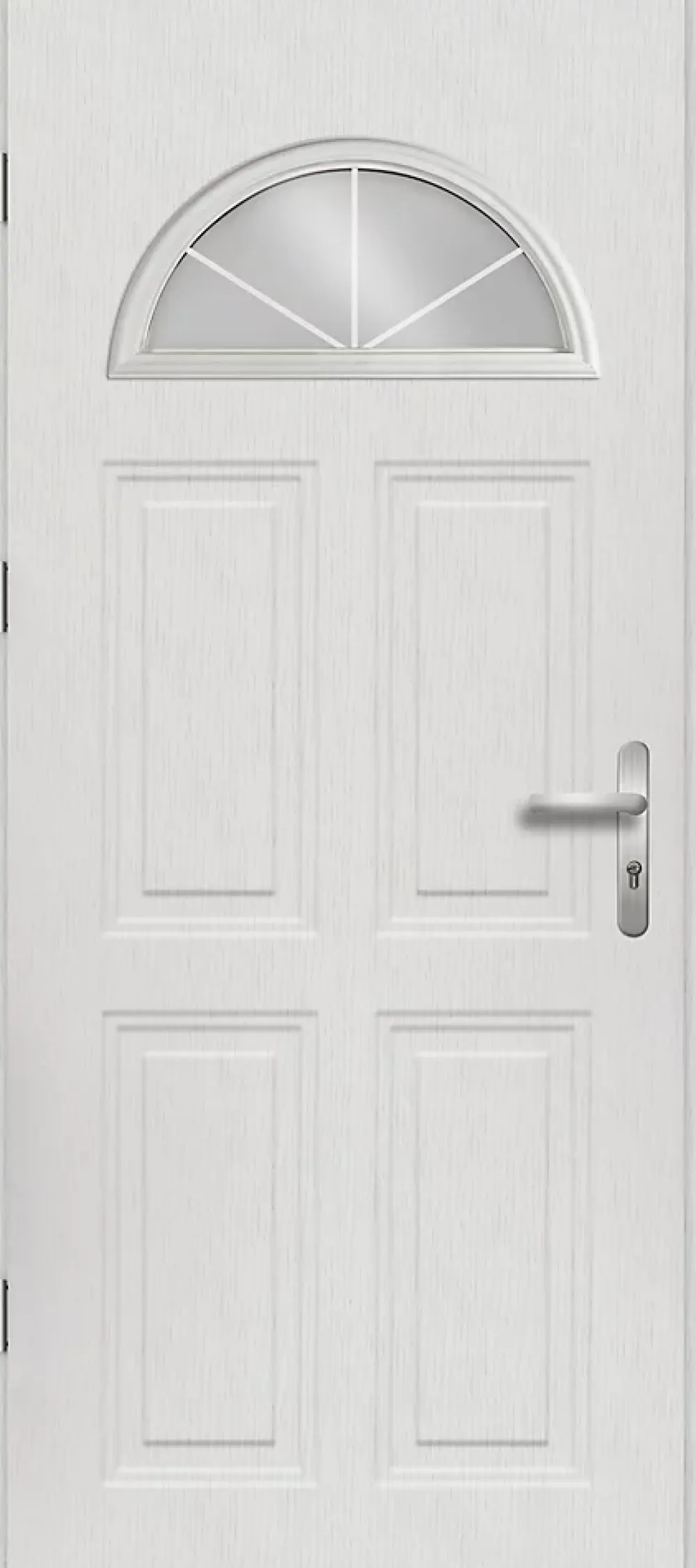 Fortia Porte d'entrée acier blanc RAL 9003 Isabela 96 x h.218 cm poussant droit- Porte D'Entrée
