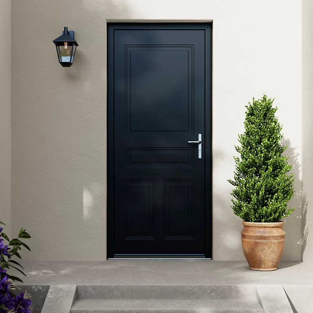 Fortia Porte d'entrée acier Mamaia 96 x h.218 cm poussant gauche- Porte D'Entrée