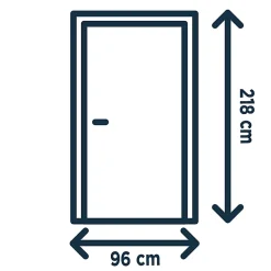 Fortia Porte d'entrée acier Mamaia 96 x h.218 cm poussant gauche- Porte D'Entrée