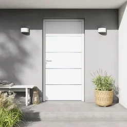 Fortia Porte D'Entrée<Porte d'entrée alu blanc RAL 9003 Cecina 96 x h.218 cm poussant droit