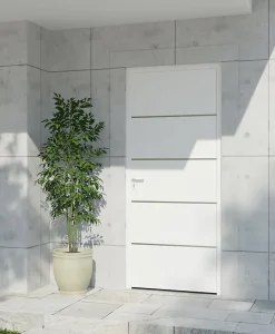 Fortia Porte D'Entrée<Porte d'entrée alu blanc RAL 9003 Cecina 96 x h.218 cm poussant droit