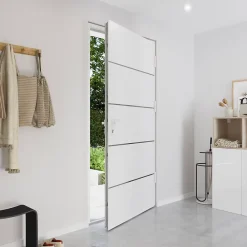 Fortia Porte D'Entrée<Porte d'entrée alu blanc RAL 9003 Cecina 96 x h.218 cm poussant droit