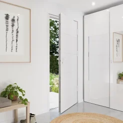 Fortia Porte D'Entrée<Porte d'entrée alu blanc RAL 9003 Madryn 96 x h.218 cm poussant gauche