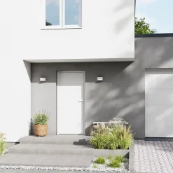 Fortia Porte D'Entrée<Porte d'entrée alu blanc RAL 9003 Madryn 96 x h.218 cm poussant gauche