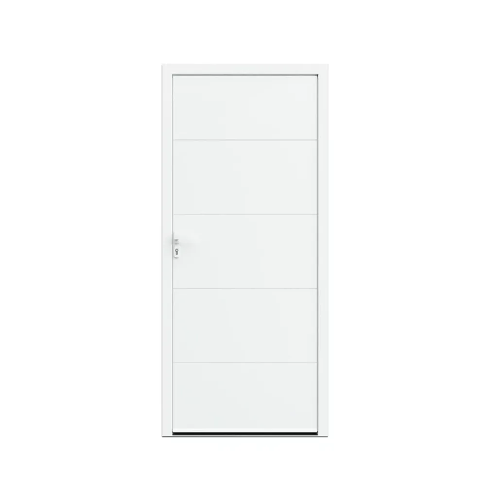 Fortia Porte d'entrée alu blanc RAL 9003 Madryn 96 x h.218 cm poussant droit- Porte D'Entrée