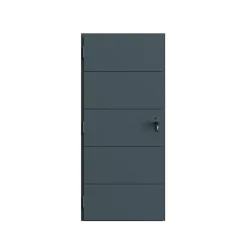 Fortia Porte D'Entrée<Porte d'entrée alu gris RAL 7021 Madryn 96 x h.218 cm poussant droit