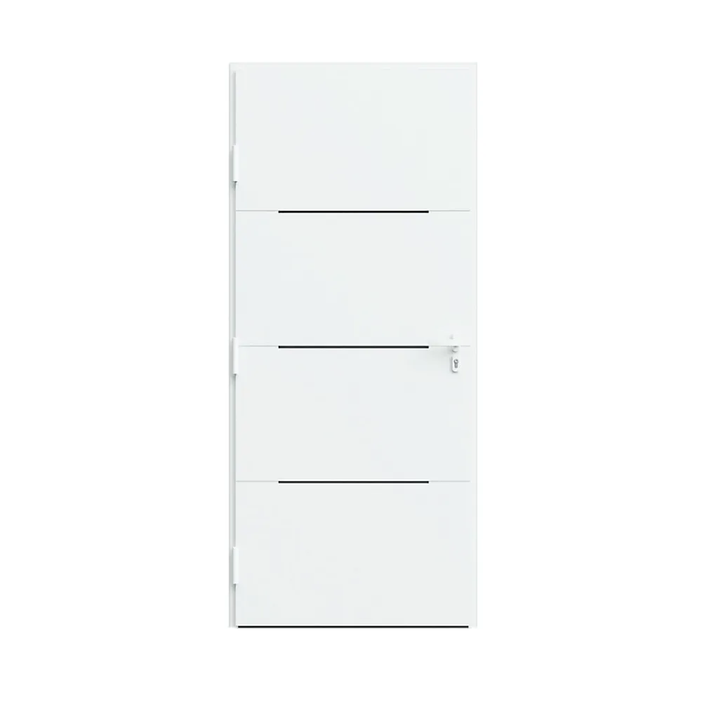 Fortia Porte D'Entrée<Porte d'entrée alu Leme blanc RAL 9003 96 x h.218 cm poussant droit