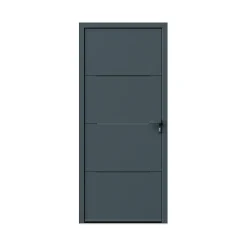Fortia Porte D'Entrée<Porte d'entrée alu Leme gris RAL 7021 96 x h.218 cm poussant gauche
