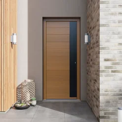 Fortia Porte d'entrée bois Sassel 98 x h.218 cm poussant droit- Porte D'Entrée