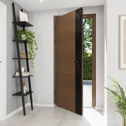 Fortia Porte d'entrée bois Sassel 98 x h.218 cm poussant droit- Porte D'Entrée