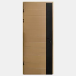 Fortia Porte d'entrée bois Sassel 98 x h.218 cm poussant droit- Porte D'Entrée