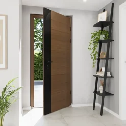 Fortia Porte d'entrée bois Sassel 98 x h.218 cm poussant gauche- Porte D'Entrée