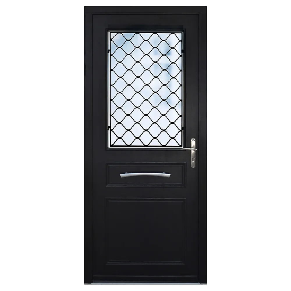 Fortia Porte d'entrée bois Bolata 98 x h.218 cm poussant gauche- Porte D'Entrée