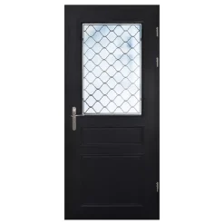 Fortia Porte d'entrée bois Bolata 98 x h.218 cm poussant gauche- Porte D'Entrée