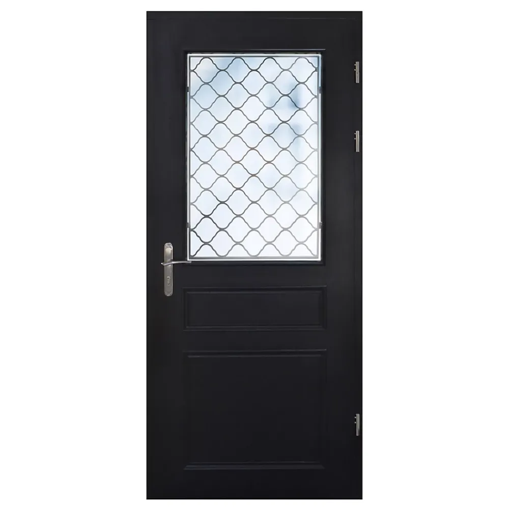 Fortia Porte d'entrée bois Bolata 98 x h.218 cm poussant gauche- Porte D'Entrée