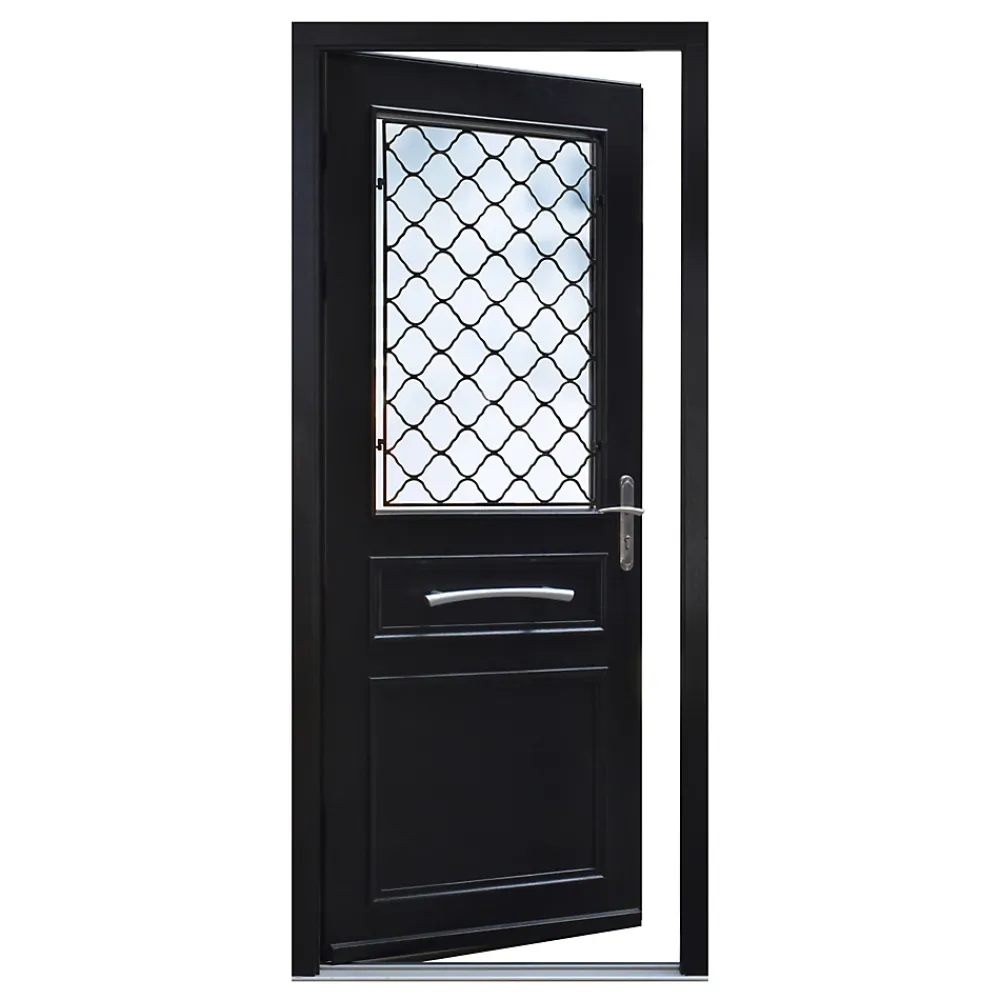 Fortia Porte d'entrée bois Bolata 98 x h.218 cm poussant gauche- Porte D'Entrée