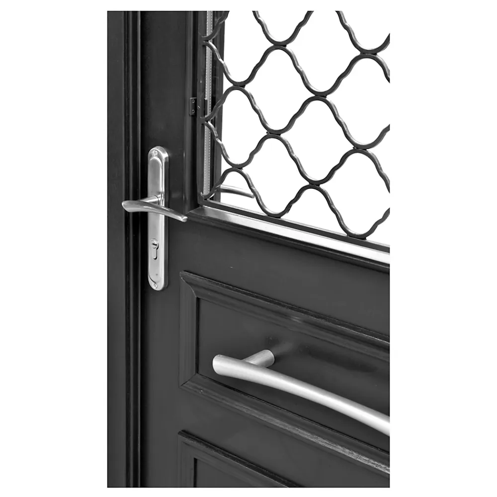 Fortia Porte d'entrée bois Bolata 98 x h.218 cm poussant gauche- Porte D'Entrée